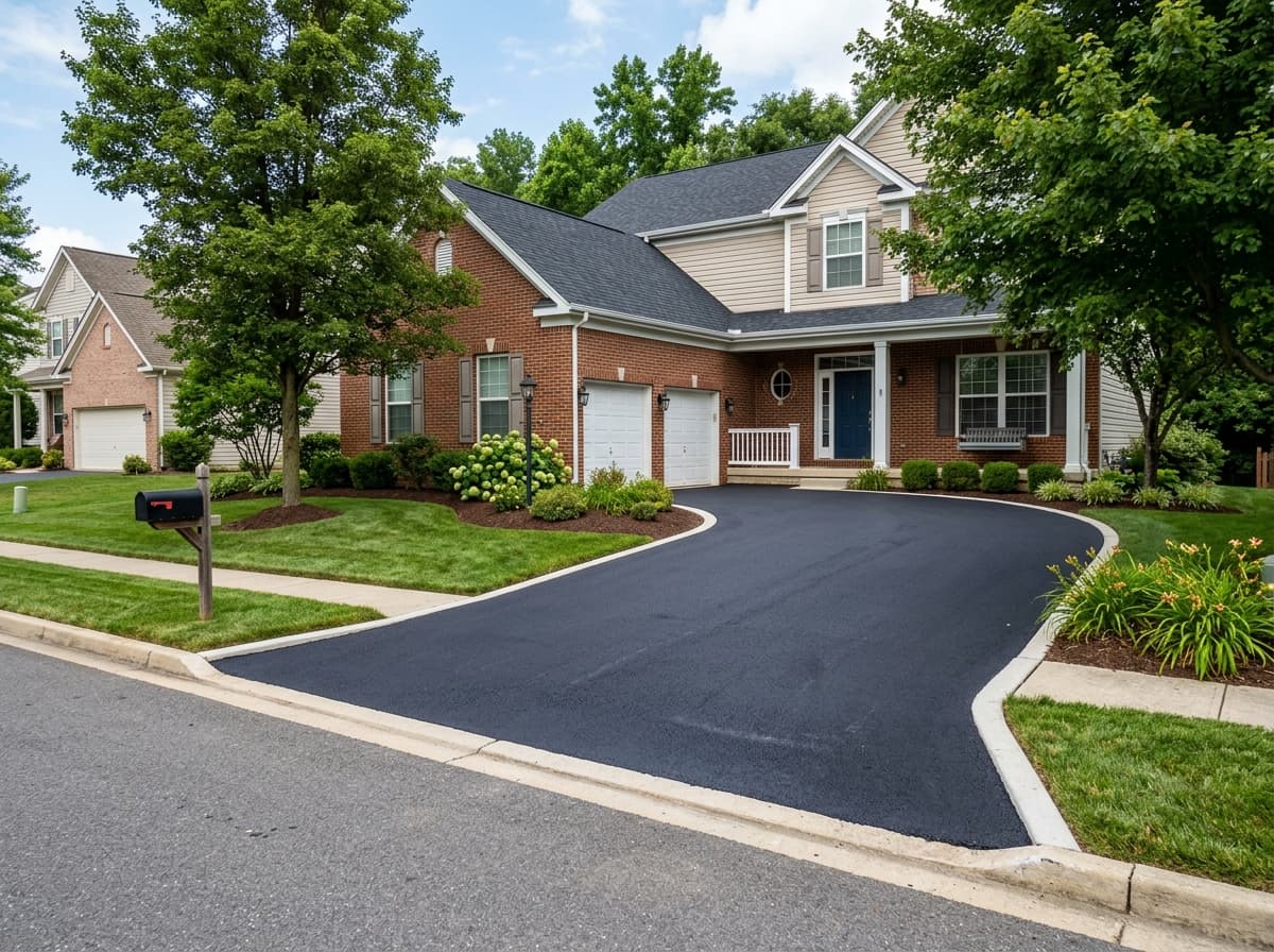 Asphalt driveway installation
