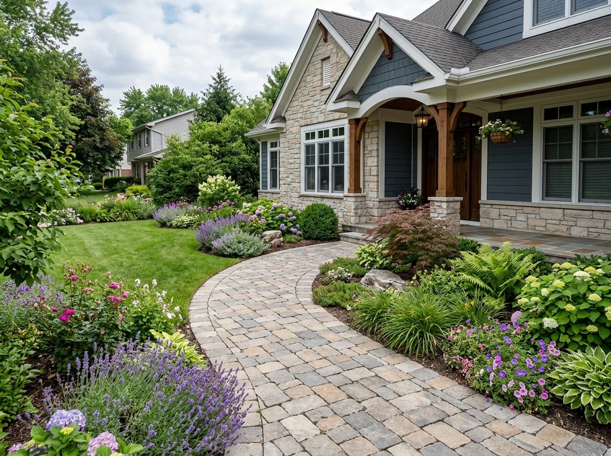 Paver patio entertaining space
