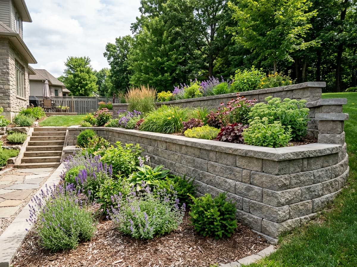 Retaining wall hardscape